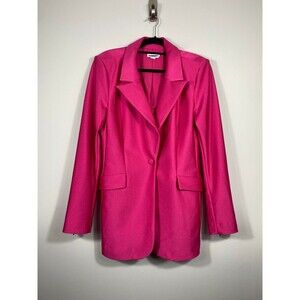 Good American Pink Tailored Blazer Jacket Size L